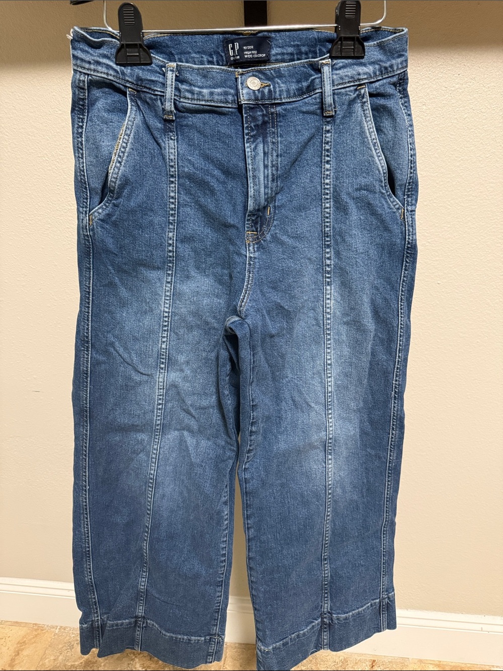 GAP Stride High Rise Wide Leg Cropped Jeans 10/30R